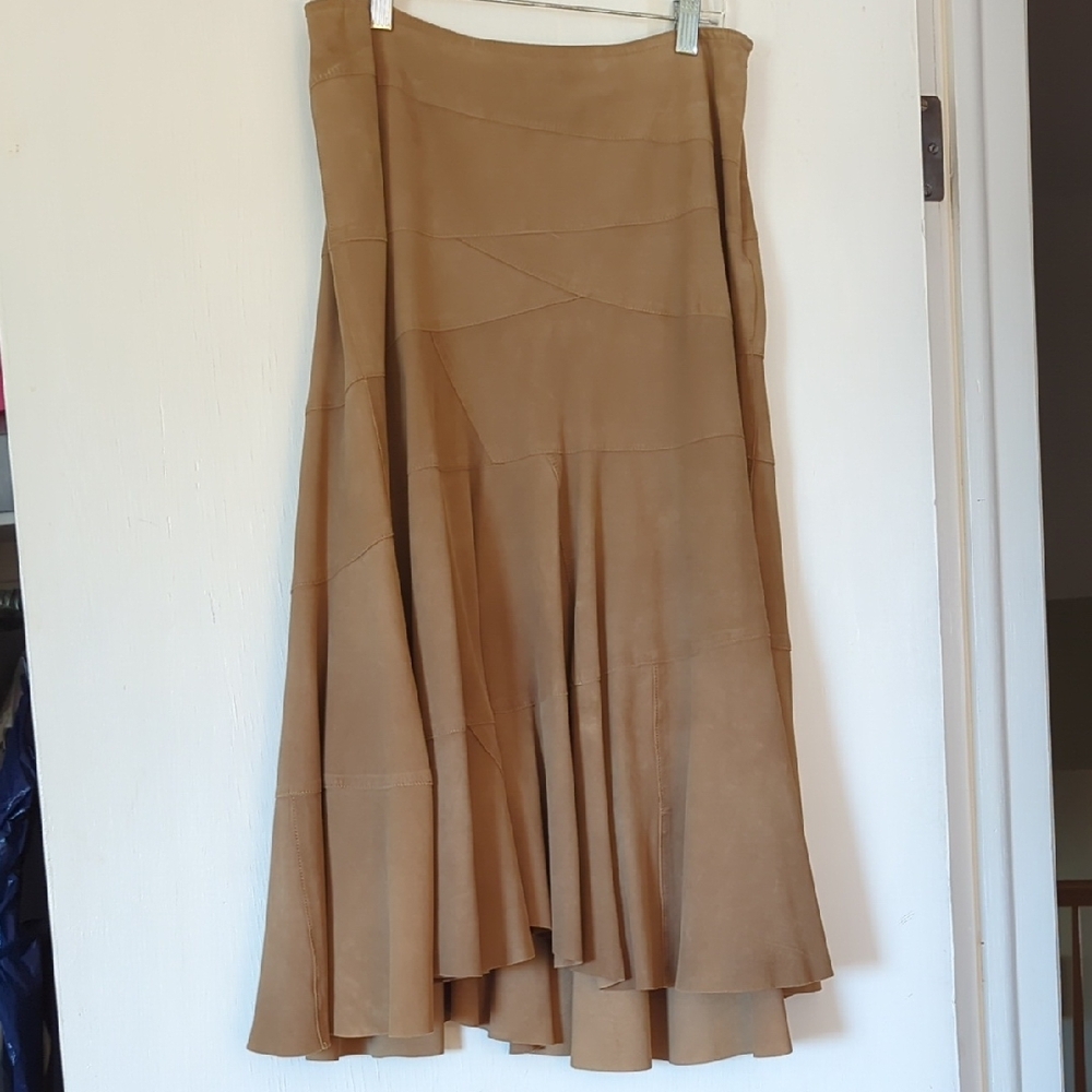 Ralph Lauren Western Style Suede Skirt